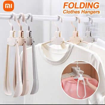 Multifunction Foldable Clothes Hanger  (Multicolor)( PACK OF 4)