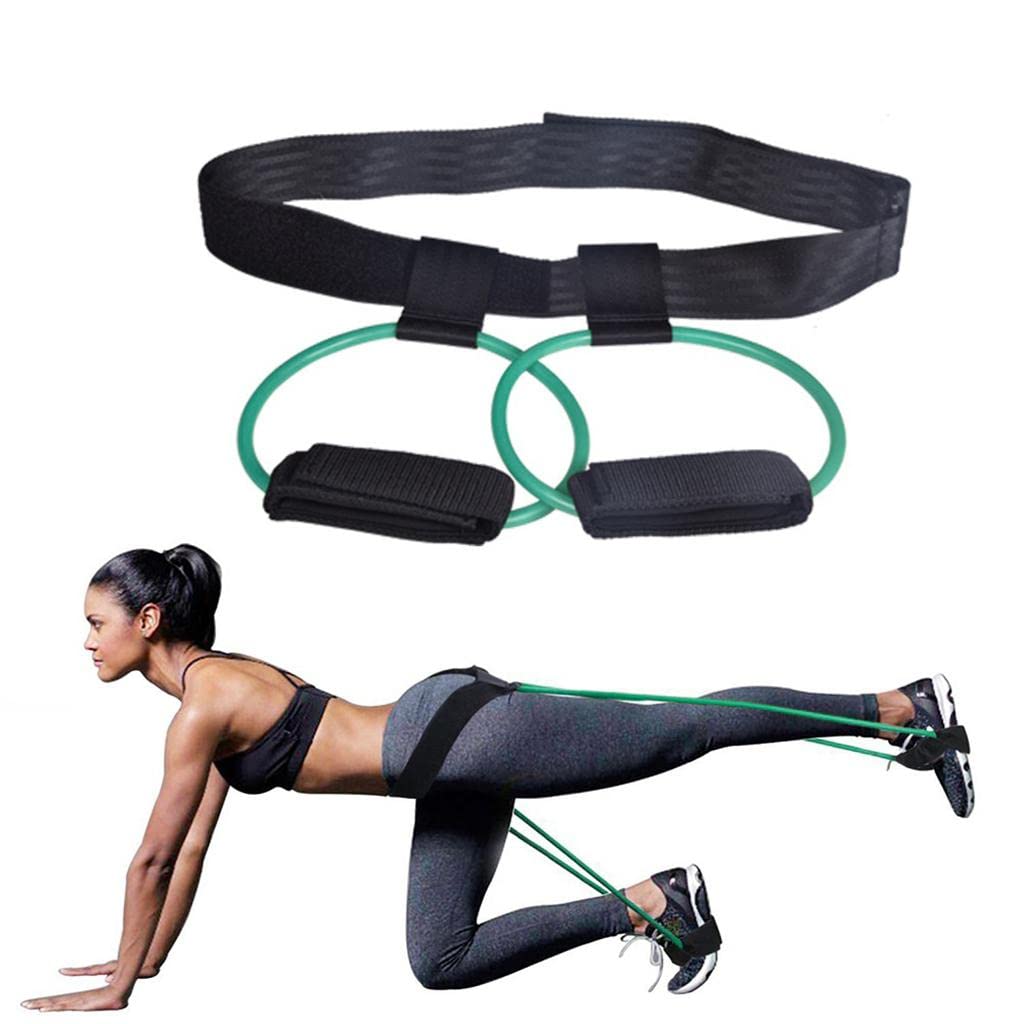 Booty Band Workout Fitness Butt Training Resistance Belt Tube Green 35lbs