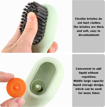 Plastic Shoe Cleaning Brush With Long Handle And Hanging Loop