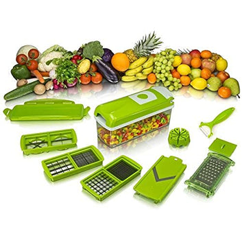 Awwalline 12 in 1 Fruit & Vegetable Graters, Slicer, Chipser, Dicer, Cutter Chopper