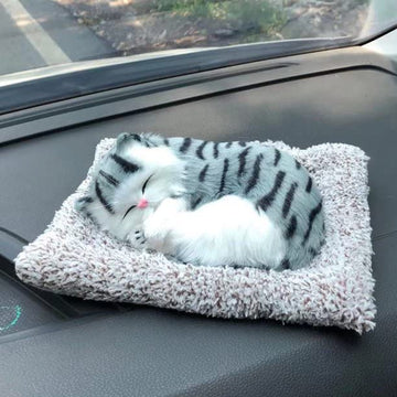 Sleeping Cute Cat for Car Dashboard and Home Decor with Activated Carbon for Decoration Toy