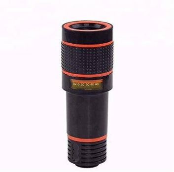 Black Telescope Lens Monocular Universal 12x Zoom Lens Optical