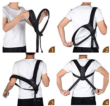 Adjustable Posture Corrector Men Women Upper Back Brace Shoulder Lumbar Support Belt