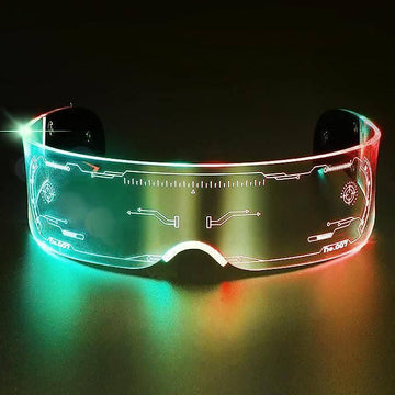 Led Glasses Light Up Glasses Led Visor Glasses 7 colors and 5 modes, Luminous Glasses