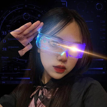 Led Glasses Light Up Glasses Led Visor Glasses 7 colors and 5 modes, Luminous Glasses