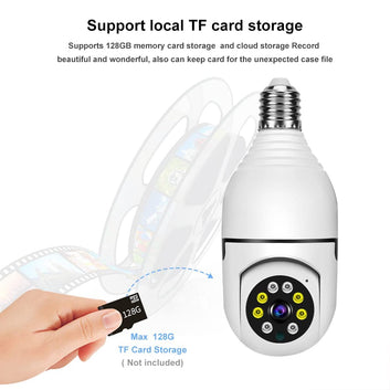 WiFi Wireless CCTV Camera 1080p Bulb Shape