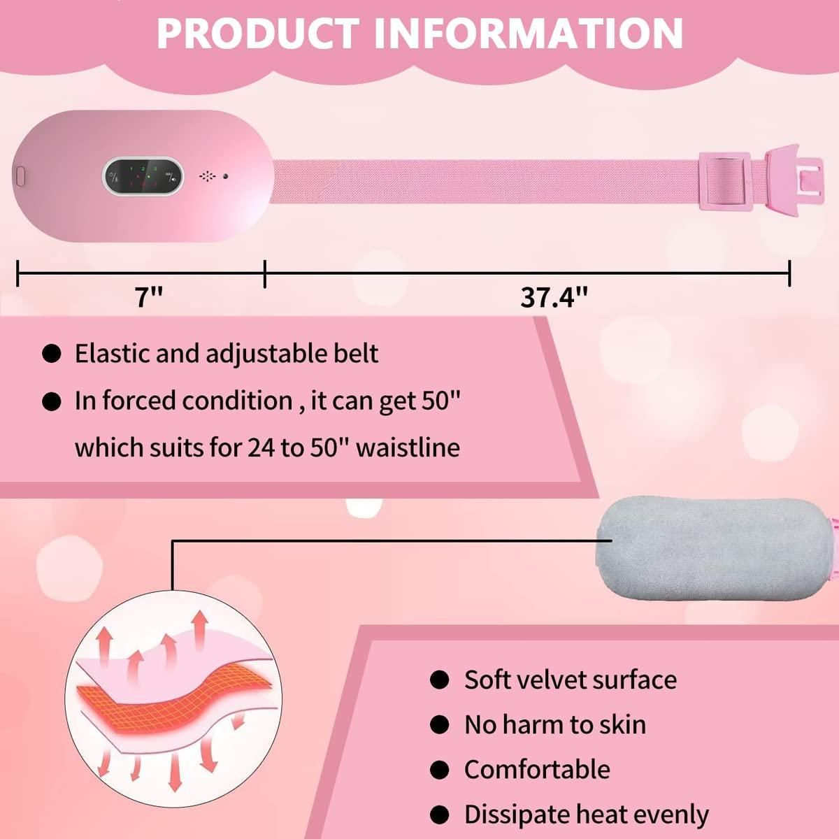 Electric Cordless Heating Pad for Period Pain