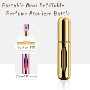 Mini Refillable Perfume Portable Atomizer Bottle Refillable Perfume Spray (5ml - pack of 5 )